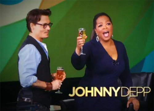  May 5 2011 johnny Depp At Oprah Winfrey tunjuk