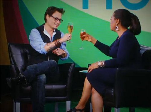  May 5 2011 johnny Depp At Oprah Winfrey 显示
