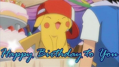 Pikachu wishing me Happy Birthday! :D