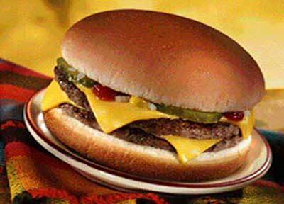  double thịt băm có lẫn phô mai, cheeseburger, phô mai