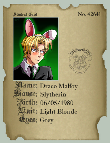  Draco's Hogwarts ID
