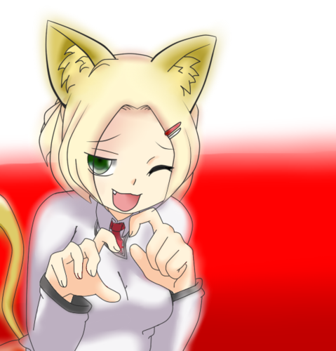 Poland doing that cute cat thing that HRE and chibitalia were doing