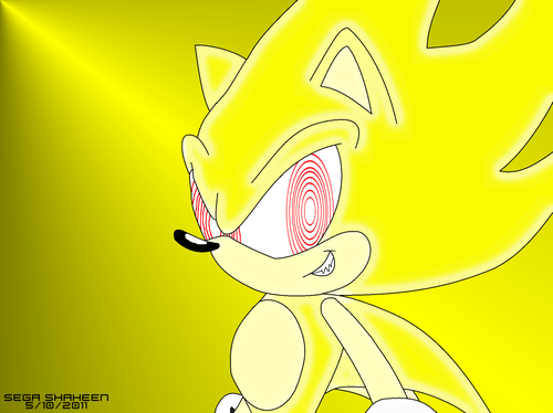 Super Sonic from Sonic The Comic by Fleetway