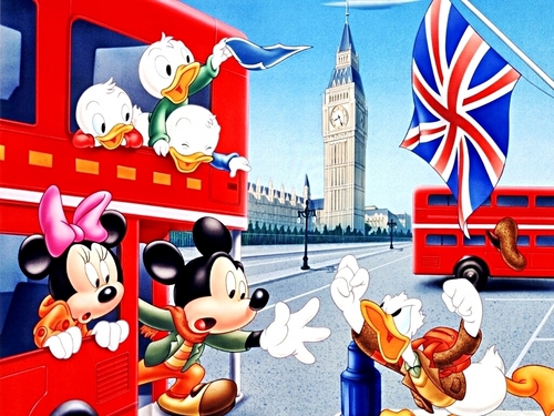  Walt Disney پیپر وال - The Gang in London, UK