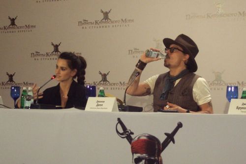  JOHNNY DEPP --Press Conferences-Pirates of the Caribbean 4 - Russia