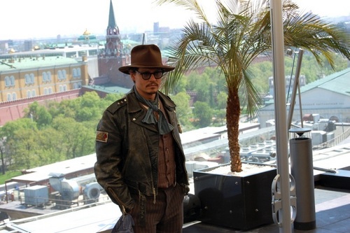  JOHNNY DEPP --Press Conferences-Pirates of the Caribbean 4 - Russia