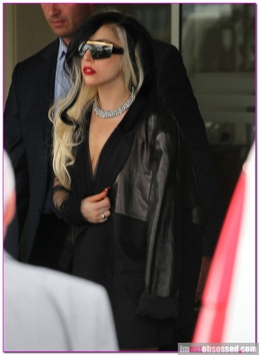  Lady Gaga Lands In Paris