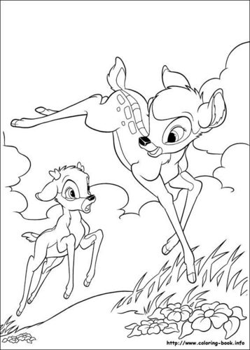  Walt Disney Coloring Pages - Ronno & Bambi