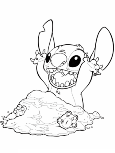  Walt डिज़्नी Coloring Pages - Stitch