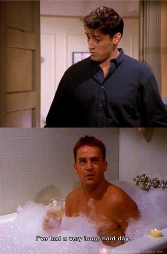  Chandler takes a bath with Monica (but no one must know)