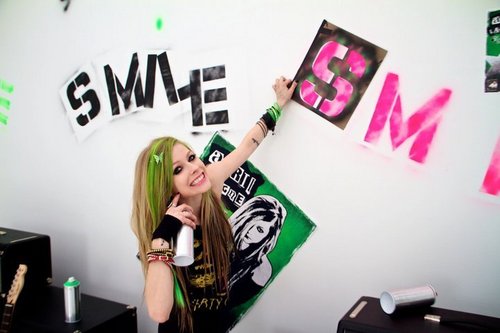  Decorating the set of Smile video!