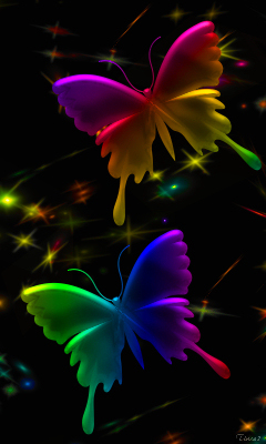  Neon farfalle