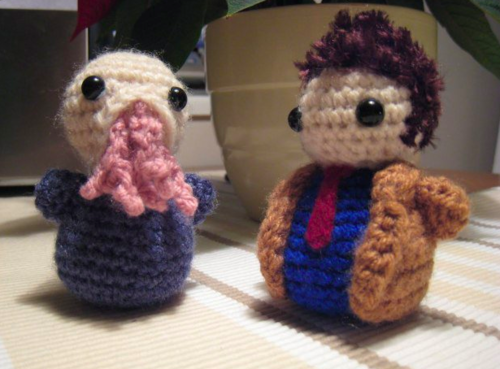 Ood and tenth Doctor plushies <3