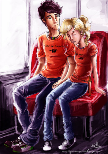 Percy And Annabeth On A Bus