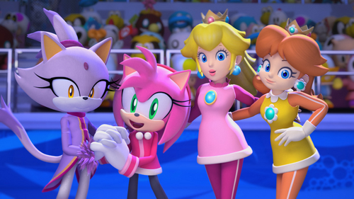  Princess pêche, peach And marguerite, daisy With Amy And The Unknown Girl