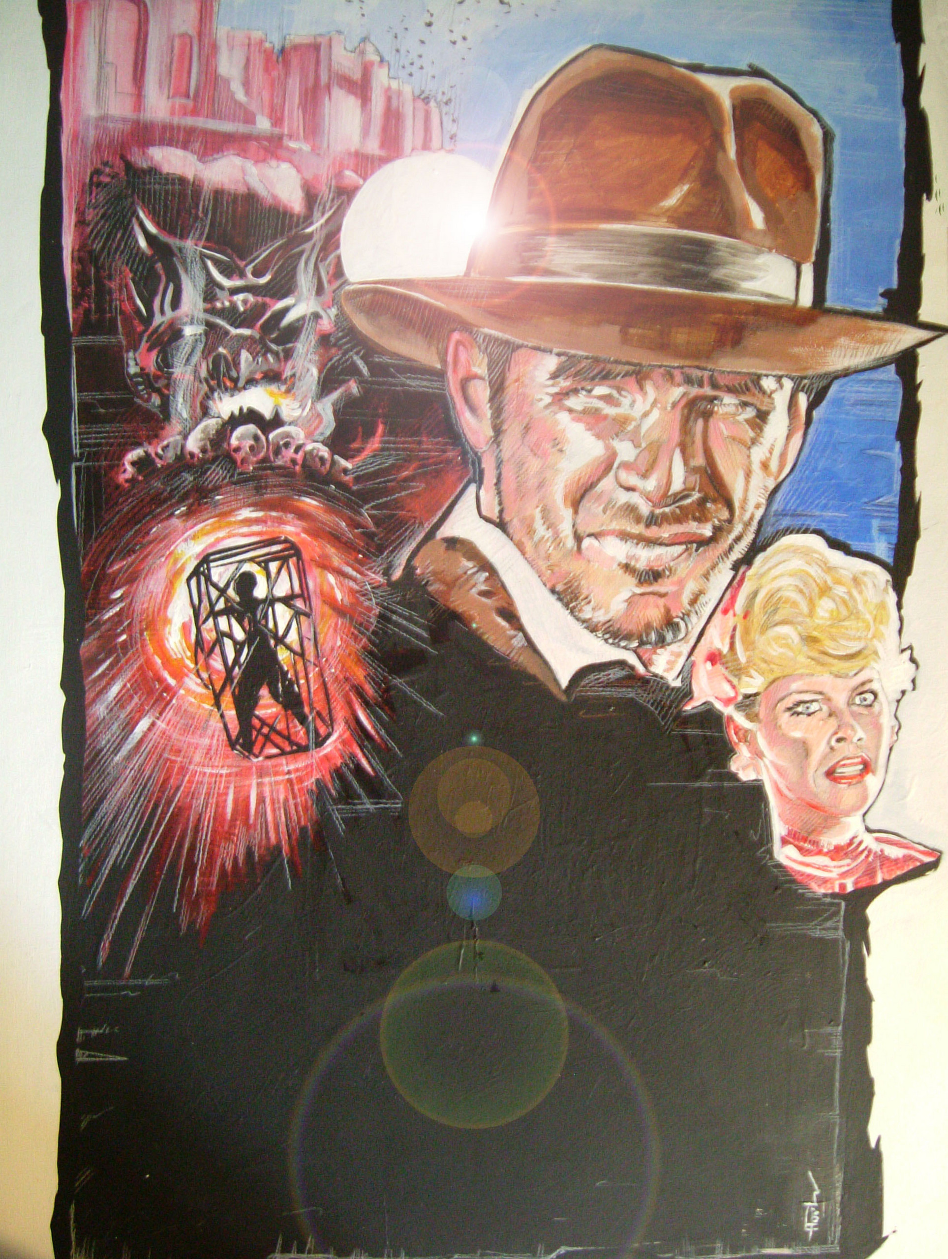  indiana jones and the temple of doom painting