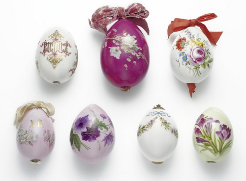  Antique Russian porcelain, tiled Easter Eggs