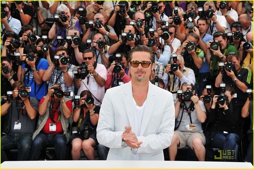  Brad Pitt: Cannes 照片 Call for 'Tree of Life'