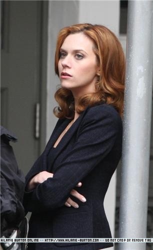  HIlarie BurtonFilming on Location in Soho - May 17, 2011