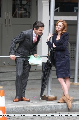  Hilarie BurtonFilming on Location in Soho - May 17, 2011