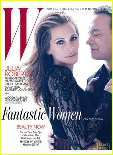  Julia Roberts & Tom Hanks Cover 'W' June 2011