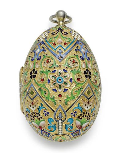 Russian silver Easter Egg