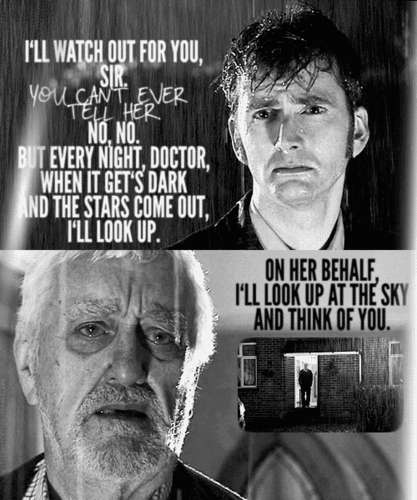  The Doctor and Wilfred <3