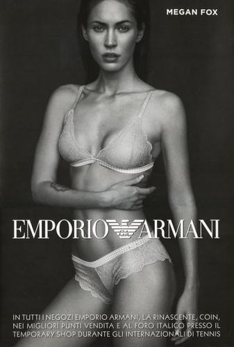  1 new HQ Emporio Armani promo фото with Megan лиса, фокс