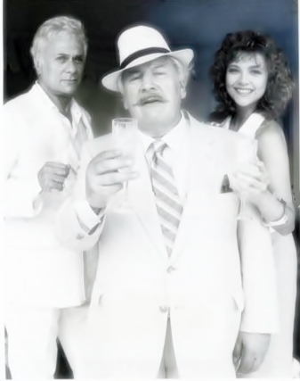  1986 Tony Curtis, Peter Ustinov, and Emma Samms