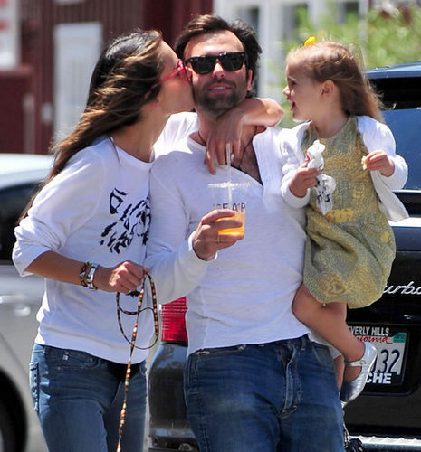  Alessandra Ambrosio, husband Jamie Mazur, and their daughter Anja at the Brentwood Country Mart