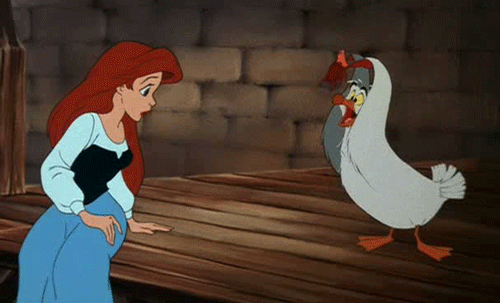 Ariel, Scuttle and Flounder gif
