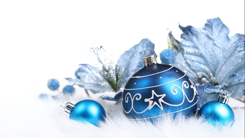  Blue Natale ornaments