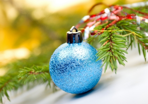  Blue 크리스마스 ornaments