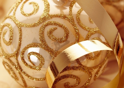  Golden 크리스마스 ornaments