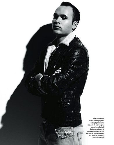  Iniesta in fashion shoot for newspaper