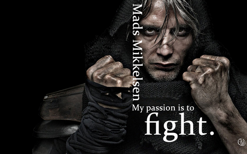  Mads Mikkelsen karatasi la kupamba ukuta My passion is to fight