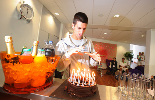 Novak Celebrates 24th Birthday At French Open!! (Love Everyfing Bout The Serbernator) 100% Real ♥