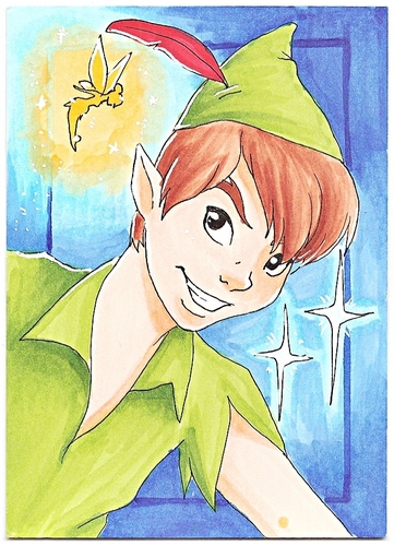  Walt 디즈니 팬 Art - Peter Pan - Art Card