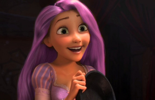 Rapunzel with purple hair xD