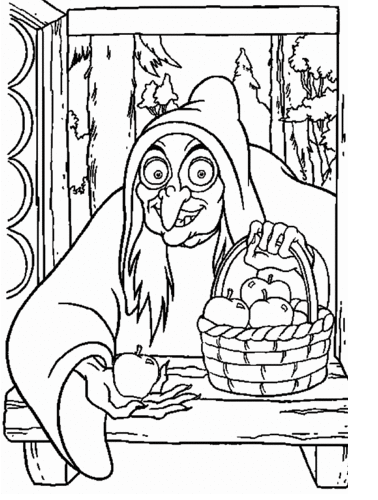 Walt Disney Coloring Pages - The Witch