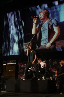 Big time rush at the kiss 108 concert  in  Boston