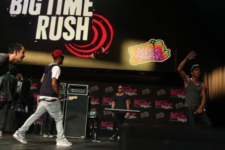 Big time rush at the kiss 108 concert in Boston