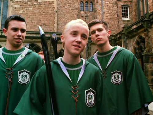  Draco Malfoy with Marcus Flint and Adrian Pucey