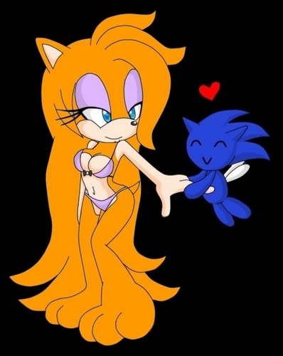  Eizabella the sexy ezel Tiger and sonic with his wings looking at me (love)