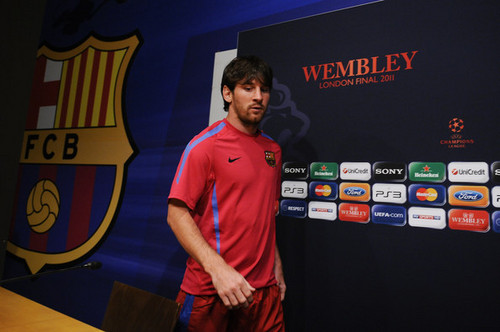 FC Barcelona Media Open Day Ahead Of UEFA Champions League Final  (Lionel Messi)