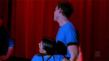 Kurt smacks Finn's ass LOL!!