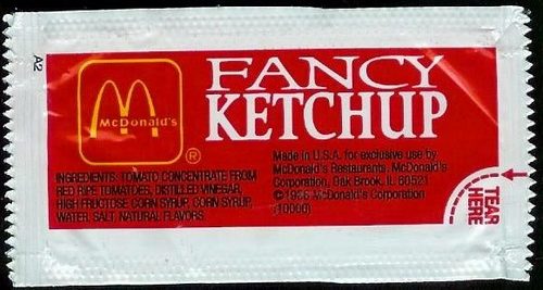 McDonald's Ketchup packet from 1986
