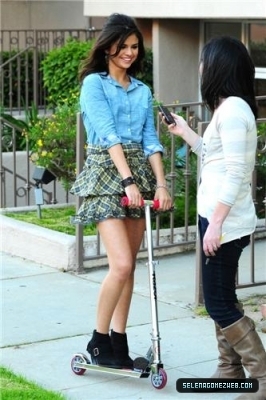  Selena Gomez During a Break while Filming a Kmart Commercial