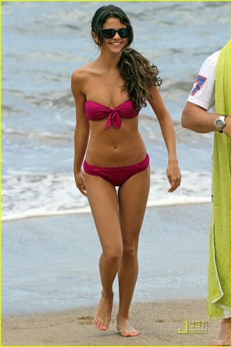  Selena Gomez & Justin Bieber: пляж, пляжный Besos!