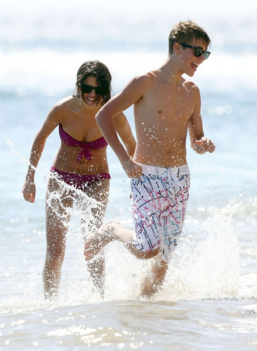 Selena Gomez in a Bikini on the Beach in Maui with Justin Bieber